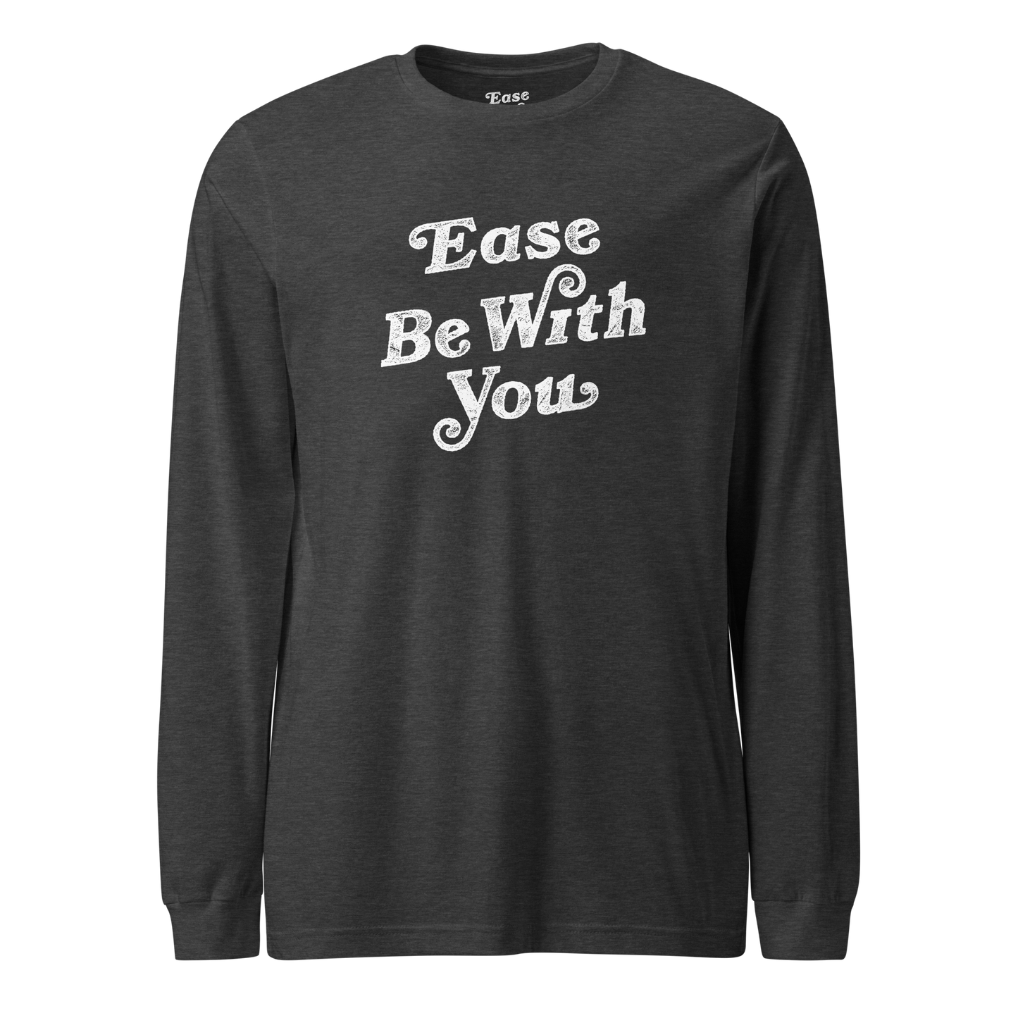 Heather Unisex Long Sleeve Tee in Dark Grey