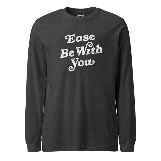 Heather Unisex Long Sleeve Tee in Dark Grey