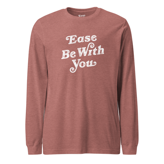 Heather Unisex Long Sleeve Tee in Mauve